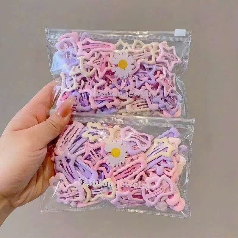 Túi 32 kẹp tách hình ngôi sao nhiều màu - Kẹp tóc cho bé gái siêu dễ thương xinh xắn