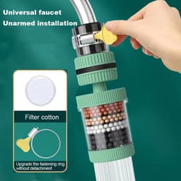 Đầu vòi lọc nước 6 lớp MỚI 360° Xoay vòi đa năng [FREESHIP] Máy sục khí Splash Vòi trộn Bubbler cho phòng tắm nhà bếp 1