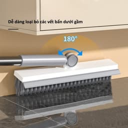 Cây Chà Sàn Nhà Tắm, Chổi Chà Sàn Và Gạt Nước Đa Năng 2 Trong 1, Chổi Cọ Nhà Vệ Sinh Dài 100cm Homezin 8