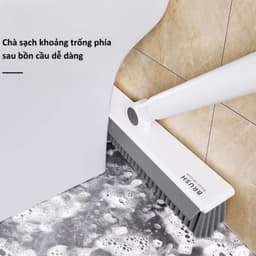 Cây Chà Sàn Nhà Tắm, Chổi Chà Sàn Và Gạt Nước Đa Năng 2 Trong 1, Chổi Cọ Nhà Vệ Sinh Dài 100cm Homezin 5
