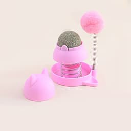 Đồ Chơi Mèo 🍃 Viên Catnip Lò Xo & Bóng Mềm – Giúp Làm Sạch Răng, Giảm Stress (Màu ngẫu nhiên) 3