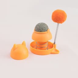 Đồ Chơi Mèo 🍃 Viên Catnip Lò Xo & Bóng Mềm – Giúp Làm Sạch Răng, Giảm Stress (Màu ngẫu nhiên) 2