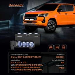 Bi Led trợ sáng Aozoom EX4 3.0 Inch công suất 60W-108W (±2W) bi cầu LED hàng chính hãng lỗi 1 đổi 1 trong vòng 3 năm 9