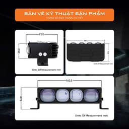 Bi Led trợ sáng Aozoom EX4 3.0 Inch công suất 60W-108W (±2W) bi cầu LED hàng chính hãng lỗi 1 đổi 1 trong vòng 3 năm 2