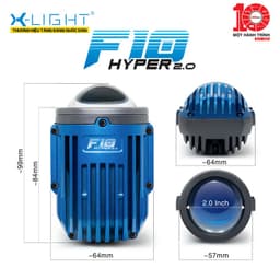 Bi Gầm GTR X-Light F10 Hyper 2.0 chính hãng, bản nâng cấp 2025, chip Osram 55W, ánh sáng 5000K 3