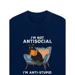 LUON VUITUOI Áo Vớ Vẩn Vui Tươi Áo Thun I'M NOT ANTISOCIAL Cotton 100% Oversize REDLABEL Nam Nữ TS65 7