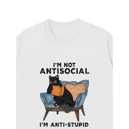 LUON VUITUOI Áo Vớ Vẩn Vui Tươi Áo Thun I'M NOT ANTISOCIAL Cotton 100% Oversize REDLABEL Nam Nữ TS65 8