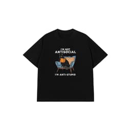 LUON VUITUOI Áo Vớ Vẩn Vui Tươi Áo Thun I'M NOT ANTISOCIAL Cotton 100% Oversize REDLABEL Nam Nữ TS65 3