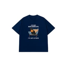 LUON VUITUOI Áo Vớ Vẩn Vui Tươi Áo Thun I'M NOT ANTISOCIAL Cotton 100% Oversize REDLABEL Nam Nữ TS65 6