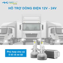 Bóng Led Naoevo S6 Pro X-Light 55W 6600LM 5800K tản nhiệt ống đồng (Chân H4 H7 H11 9005 9012) 6