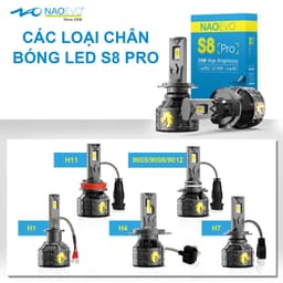 Bóng Led Xlight Naoevo S8 Pro 70W siêu sáng (4300K/5800K) tản nhiệt đồng (Chân H4 H7 H11 9005 9012) 2