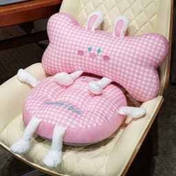 Đệm ngồi bệt hình bánh quy dễ thương, đệm tựa lưng và lót ghế văn phòng họa tiết 5D, kích thước 40cm nhà MIU GẤU XINH 8