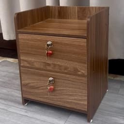 Tủ Đầu Giường 2 Ngăn Kéo Có Khoá Gỗ MDF Cao Cấp - Kệ Đầu Giường Có Ngăn Khoá 2 Ngăn Kéo Tiện Dụng và Sang Trọng 3