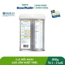 Sữa Bột Nutifood Sweden GrowPLUS+ Cao lớn vượt trội (Bạc) 800g 6