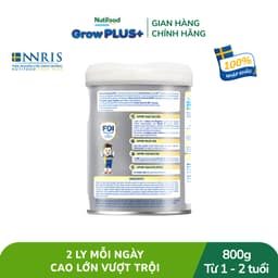 Sữa Bột Nutifood Sweden GrowPLUS+ Cao lớn vượt trội (Bạc) 800g 5