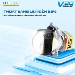Bi Led GTR X-Light V20 Square (Lens Vuông) tăng sáng o tô xe máy Cos 55W Pha 65W nhiệt màu 5500K lỗi 1 đổi 1 trong 2 năm 4