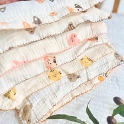 Gối xô sơ sinh chữ nhật cho bé chính hãng vải sợi Muslin cao cấp chống méo đầu, êm ái, thoải mái cho bé 2