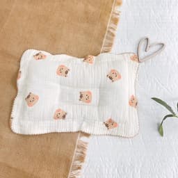 Gối xô sơ sinh chữ nhật cho bé chính hãng vải sợi Muslin cao cấp chống méo đầu, êm ái, thoải mái cho bé 9