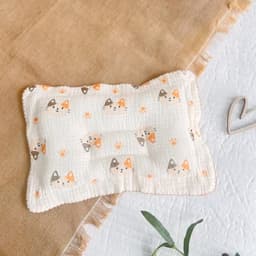 Gối xô sơ sinh chữ nhật cho bé chính hãng vải sợi Muslin cao cấp chống méo đầu, êm ái, thoải mái cho bé 8