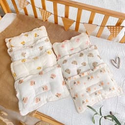 Gối xô sơ sinh chữ nhật cho bé chính hãng vải sợi Muslin cao cấp chống méo đầu, êm ái, thoải mái cho bé 1