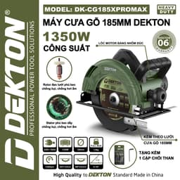 Máy cưa gỗ DEKTON DK-CG185XPROMAX, 1350w, Lưỡi 185mm, Stator Rotor phủ keo chống bụi - chống ẩm 1