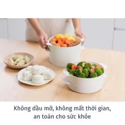 Bộ Xửng Hấp Inochi Cao Cấp Yoko | 1 Ngăn – 2 Ngăn – Chính Hãng | Hấp Xôi, Bánh Bao, Rau Củ An Toàn 3