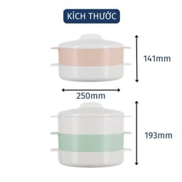 Bộ Xửng Hấp Inochi Cao Cấp Yoko | 1 Ngăn – 2 Ngăn – Chính Hãng | Hấp Xôi, Bánh Bao, Rau Củ An Toàn 7