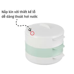 Bộ Xửng Hấp Inochi Cao Cấp Yoko | 1 Ngăn – 2 Ngăn – Chính Hãng | Hấp Xôi, Bánh Bao, Rau Củ An Toàn 2