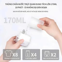 Bàn là hơi nước cầm tay Seka công suất 1200W bình chứa 170ml nước, là mọi loại vải 8