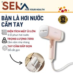 Bàn là hơi nước cầm tay Seka công suất 1200W bình chứa 170ml nước, là mọi loại vải 2