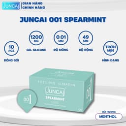 Bao cao su JUNCAI 001 Ultrathin Touch siêu mỏng, tăng cường lượng gel, chất lượng quốc tế Hộp 10c 6