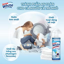 Xịt Tẩy Quần Áo Snow White 500ml – Tẩy Ố Vàng, Ố Mốc, Hồi Phục Màu Trắng Cho Vải 6