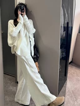 [Sẵn] Áo Len Nữ Trễ Vai Form Rộng Dài Tay Tiểu Thư Sang Chảnh, Áo Lệch Vai Bigsize Chubby Đi Đà Lạt Thu Đông Chali AL295 6