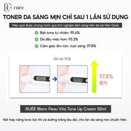 Kem nâng tông dưỡng trắng da RUÉE Blanc Peau Vita Tone Up Cream 50ml - Chính hãng Hàn Quốc 4