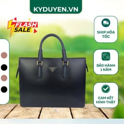 Cặp xách nam BOSHI vân tăm, Cặp da công sở cao cấp, Túi đựng laptop có dây đeo chéo, Cặp đi làm lịch lãm, sang trọng 1