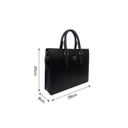 Cặp xách nam BOSHI vân tăm, Cặp da công sở cao cấp, Túi đựng laptop có dây đeo chéo, Cặp đi làm lịch lãm, sang trọng 8