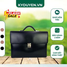 Cặp da nam công sở Milord cao cấp, Cặp xách doanh nhân da thật đựng laptop 15 inch, Túi xách nam lịch lãm chính hãng 1