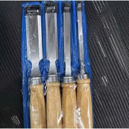 Bộ 4 Đục Gỗ Tay Cầm Gỗ Cao Cấp – Dụng Cụ Chạm Khắc, Tiện Mộc, Sửa Chữa Gỗ, Hàng Loại 1 2