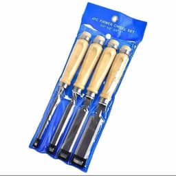 Bộ 4 Đục Gỗ Tay Cầm Gỗ Cao Cấp – Dụng Cụ Chạm Khắc, Tiện Mộc, Sửa Chữa Gỗ, Hàng Loại 1 4