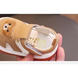 [Tăng 1 size] Dép SanDal Tập Đi Có Kèn Cho Bé Đế Mềm Nhẹ Êm Chân Chống Trơn Trượt Thêu Gấu 4 Màu Cho BéTrai BéGái [m32] 6
