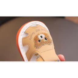 [Tăng 1 size] Dép SanDal Tập Đi Có Kèn Cho Bé Đế Mềm Nhẹ Êm Chân Chống Trơn Trượt Thêu Gấu 4 Màu Cho BéTrai BéGái [m32] 7