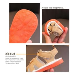 [Tăng 1 size] Dép SanDal Tập Đi Có Kèn Cho Bé Đế Mềm Nhẹ Êm Chân Chống Trơn Trượt Thêu Gấu 4 Màu Cho BéTrai BéGái [m32] 8