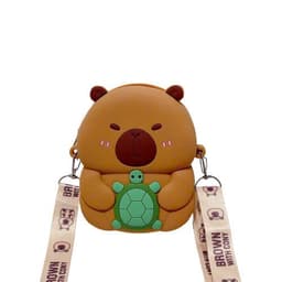 [Mới] Túi xách đeo chéo silicon hình chuột capybara rùa thời trang dễ thương bé trai gái đựng lì xì, túi tỏi 8