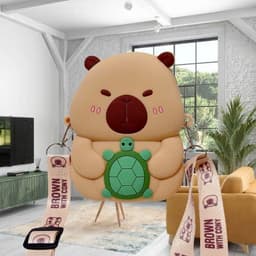 [Mới] Túi xách đeo chéo silicon hình chuột capybara rùa thời trang dễ thương bé trai gái đựng lì xì, túi tỏi 2