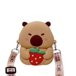 [Mới] Túi xách đeo chéo silicon hình chuột capybara rùa thời trang dễ thương bé trai gái đựng lì xì, túi tỏi 6