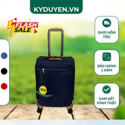 Vali Vải LEAVES 9068 KING Cao Cấp, Size 20 Cabin, Phối Màu Xanh Navy - Vàng Đồng, Khóa Số An Toàn, Bánh Xe Kép 360 Độ 1