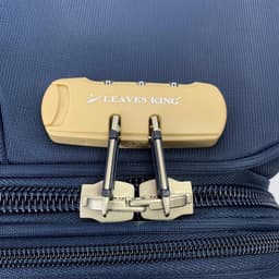 Vali Vải LEAVES 9068 KING Cao Cấp, Size 20 Cabin, Phối Màu Xanh Navy - Vàng Đồng, Khóa Số An Toàn, Bánh Xe Kép 360 Độ 6