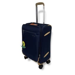 Vali Vải LEAVES 9068 KING Cao Cấp, Size 20 Cabin, Phối Màu Xanh Navy - Vàng Đồng, Khóa Số An Toàn, Bánh Xe Kép 360 Độ 3