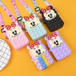 [Tổng hợp] Túi pop it cho bé gái giá rẻ, có dây đeo chéo bóp bong bóng hình Pony túi tỏi dễ thương 6