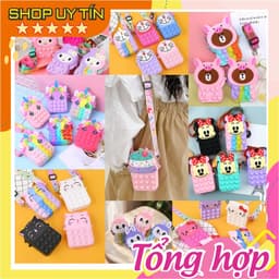 [Tổng hợp] Túi pop it cho bé gái giá rẻ, có dây đeo chéo bóp bong bóng hình Pony túi tỏi dễ thương 1